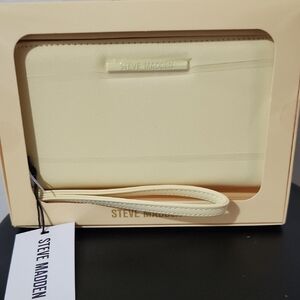 Steve Madden Pastel Yellow Wristlet Clutch